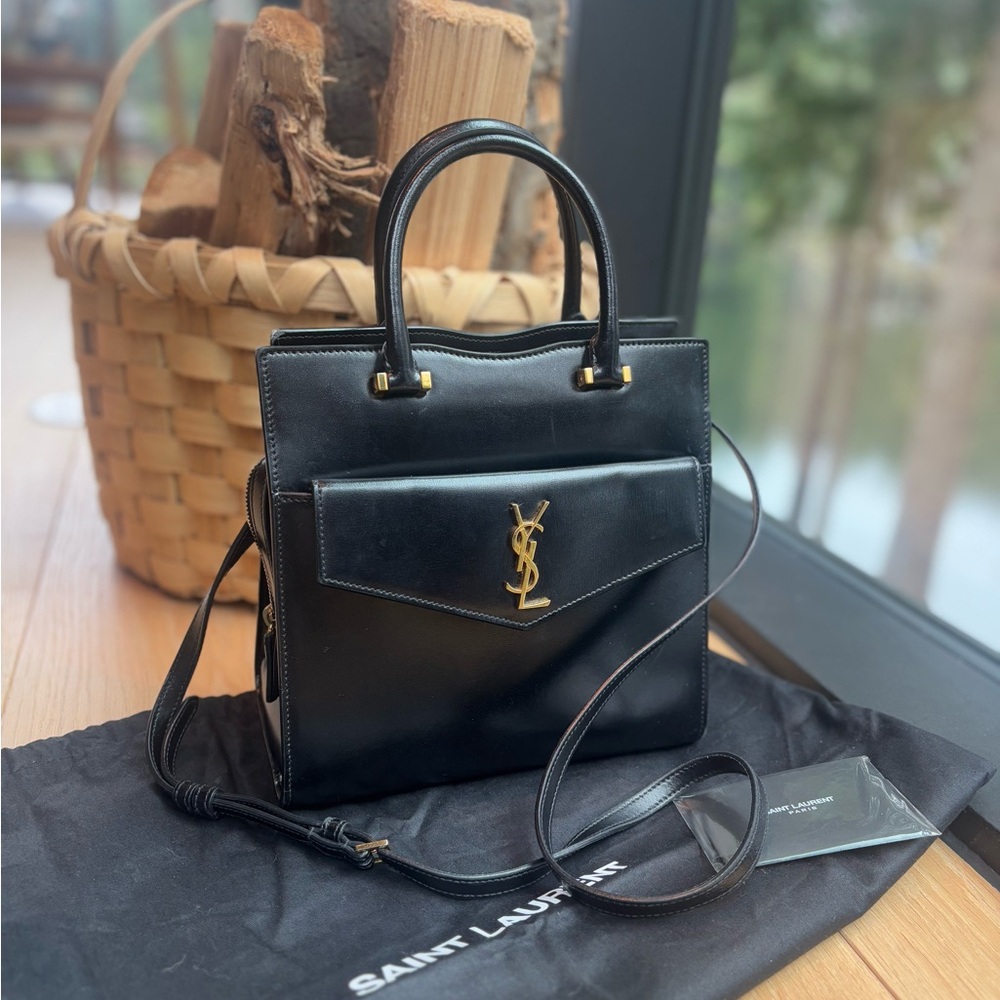 Saint Laurent Black Leather Handbag